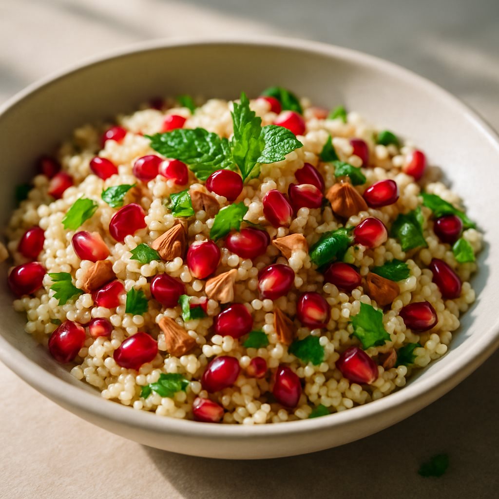 Couscous Salad with Pomegranate and Almonds