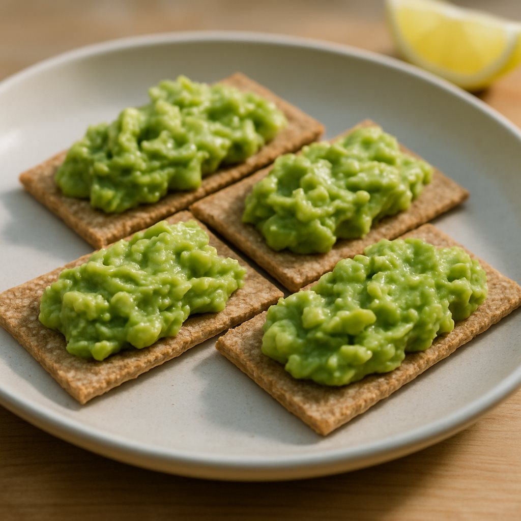 Whole-Grain Crackers with Avocado