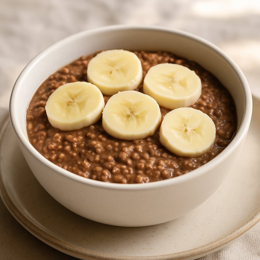 Overnight Oats with Cocoa and Banana