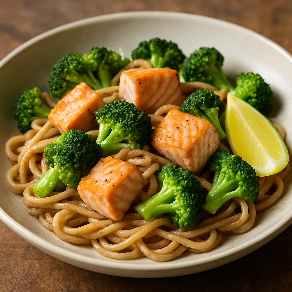 Whole-Grain Pasta with Salmon and Broccoli