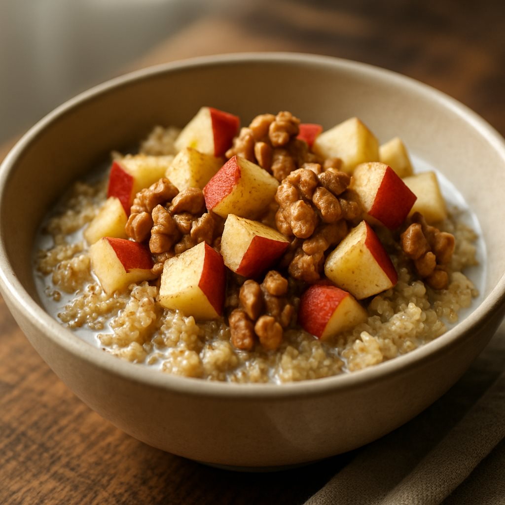 Quinoa Breakfast Bowl with Apple and Cinnamon