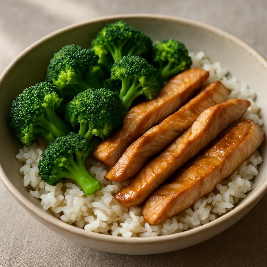 Turkey Strips with Broccoli and Rice